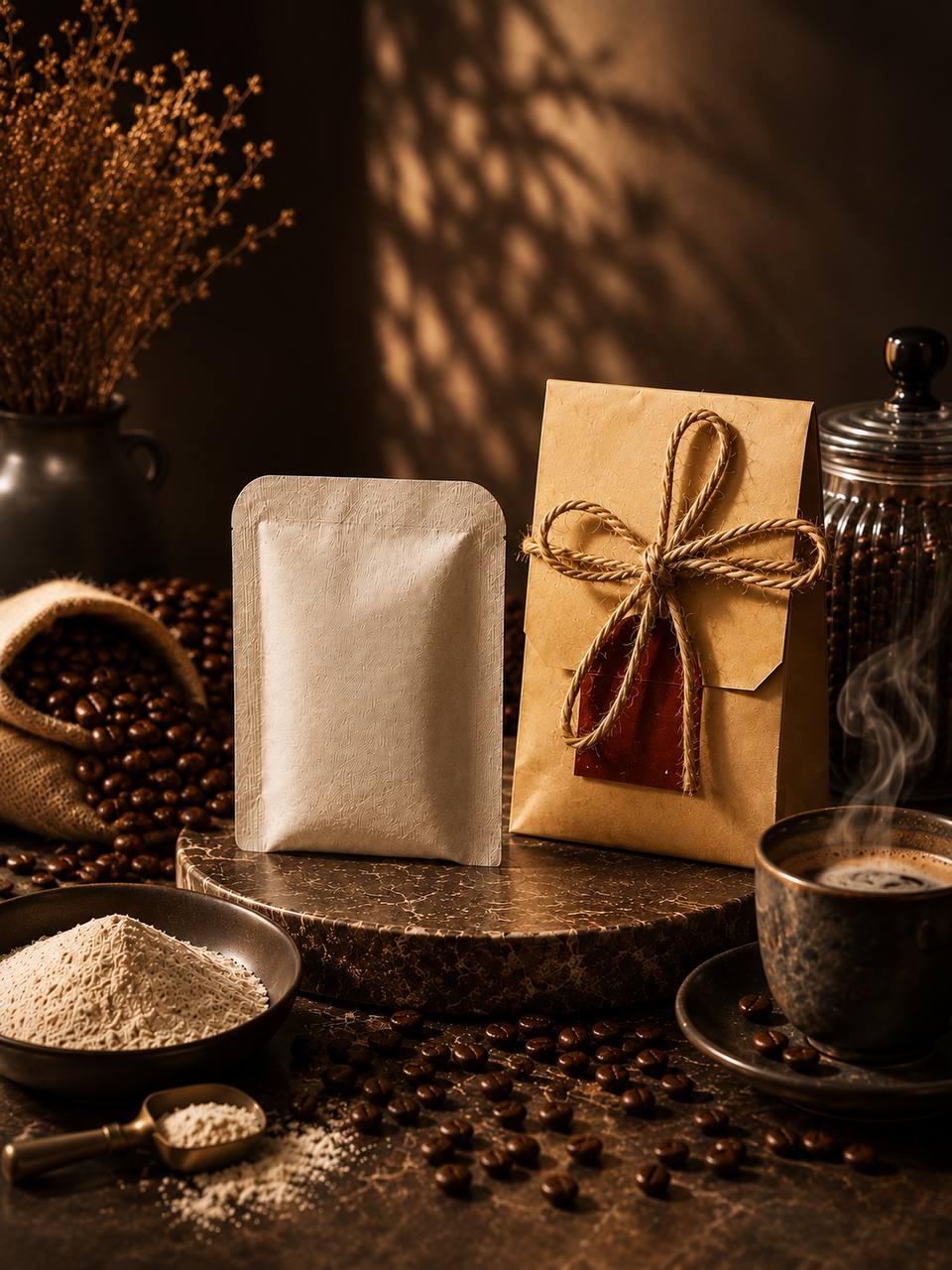 بودرة برائحة القهوة